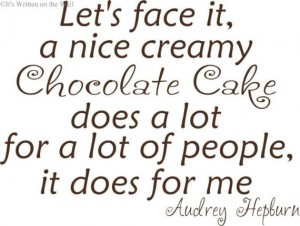 Audrey Hepburn Quote Chocolate Cake Vinyl Lettering WE HAVE 61 VINYL ...