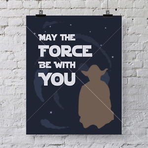 Details about May the force be with you - Star Wars Famous Quote Wall ...