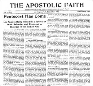 The first issue of The Apostolic Faith, Los Angeles,