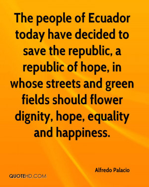 The people of Ecuador today have decided to save the republic, a ...
