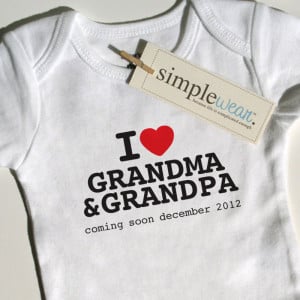 heart grandma & grandpa (coming soon…)” onesie by simplewear on ...