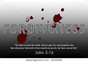 The famous bible verse John 3:16 written over a gradient background to ...