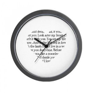 Twilight Romantic Quotes Heart Wall Clock | Gifts For A Geek | Geek T ...