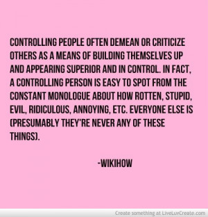 Controlling People