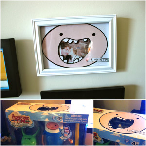 Turned the top of my Adventure Time toy box into a picture frame :)'A ...
