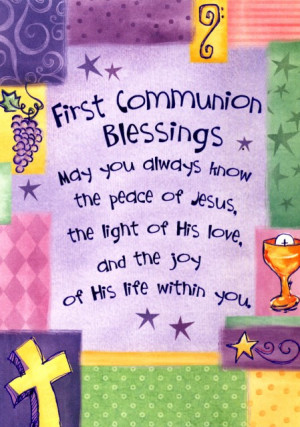 First Communion Blessings Greeting Card (Abbey Press 5150-2T)