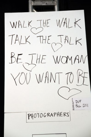 DVF runway quotes