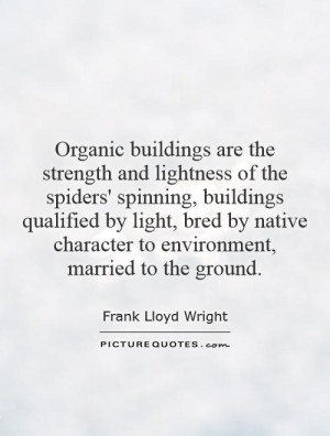 Organic buildings are the strength and lightness of the spiders
