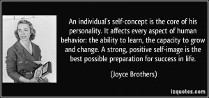 An individual's self-concept is the core of his personality. It ...