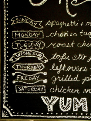 If you don't need a menu board and would rather write something ...