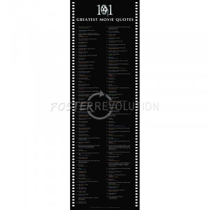Title: 101 Greatest Movie Quotes (List) Art Poster Print