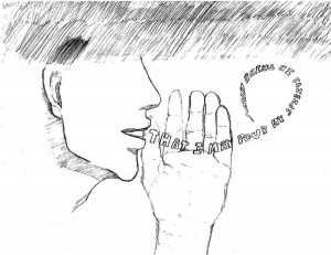 Shakespeare Quote Drawing 1 by Piegoose