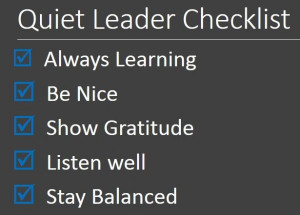 Quiet Leadership skills
