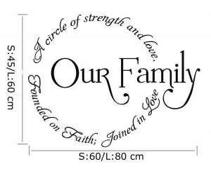 ... Wall Art Quotes Vinyl Decal Sticker Home Decor Mural ~ Family Circle