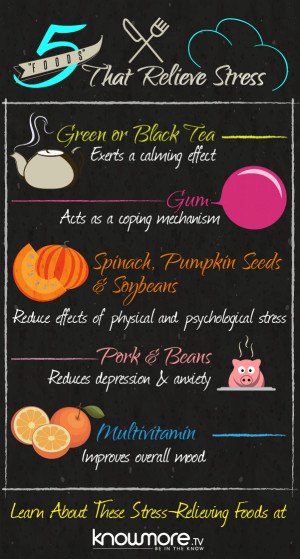 foods that relieve stress Infographic