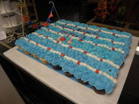 swim team cupcakes