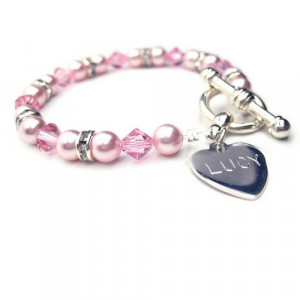 Aspire NAME Bracelet - PINK - Heart - Charm - Womens - Girls ...