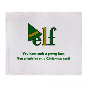 Elf Christmas Card Quote Throw Blanket