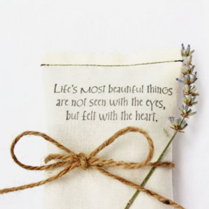 ... beautiful things are not seen with the eyes, but felt with the heart