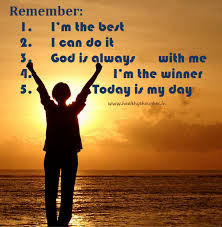 Am The Best, I Can Do It, God Is Always With Me, I’m The Winner ...