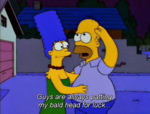 punch the simpsons homer simpson marge simpson Season 4 Lenny Bald ...