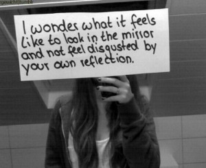 hate seeing my reflection its too ugly. why cant i be like the girls ...