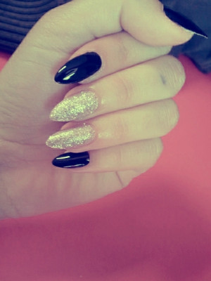 Black And Glitter Stiletto