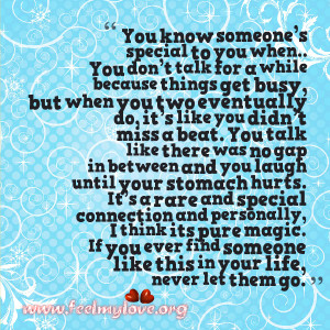 You know someone’s special to you