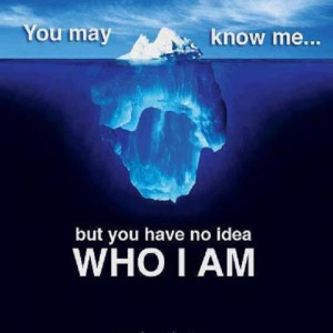 You may know me but you have no idea who i am...