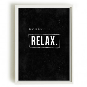 A4 Typography Poster, quote print, apartment decor - Note to self ...