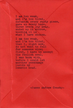Typewriter Poetry #299 by James Andrew Crosby