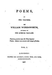 The title page of Poems in Two Volumes