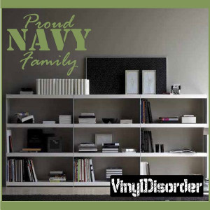 Proud Navy Family Patriotic Vinyl Wall Decal Sticker Mural Quotes ...