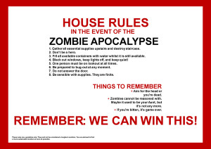 zombie apocalypse tips poster