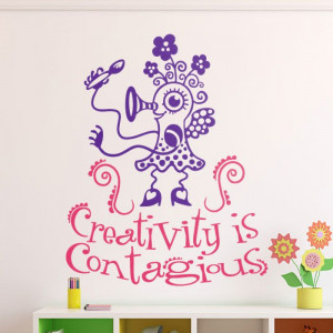 fun wall mural for a craft space or classroom. Creativity IS ...