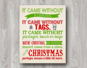 How The Grinch Stole Christmas Printable Quote by scootapie, $5.00