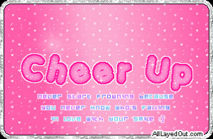 Cheer up pink glitter