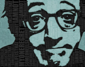 Woody Allen and Quotes Giclee Print