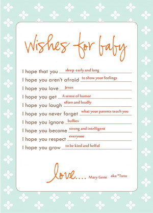 Baby Wishes / Prayers & Wishes for New.