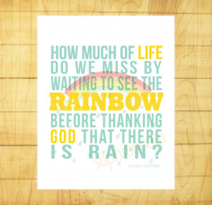... Waiting to See the Rainbow Quote printable print PDF Dieter F Uchtdorf