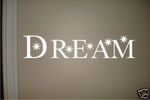 Details about DREAM Star Nursery Vinyl Wall Quote Decal Baby