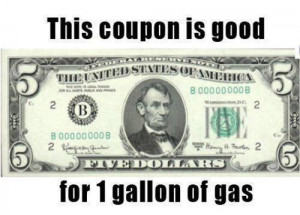 gas prices, coupon