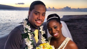 He says 'Usss,' she says 'I do!': Naomi gets married to Jimmy Uso in ...
