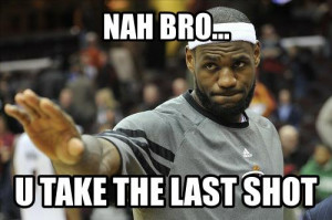 lebron meme take the last shot LeBron James To Promote Dunkin Donuts ...