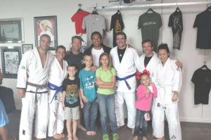 Shown with Gracie Academy's Rorion Gracie (center) are (top row, from ...