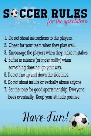 Soccer Rules- for the spectators