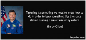 Tinkering is something we need to know how to do in order to keep ...