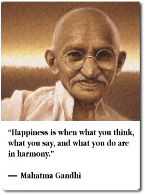 Great quote about happiness by Gandhi.