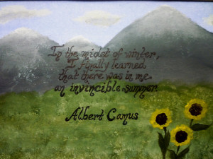 Works By Barbara › Portfolio › Albert Camus Quote On Acrylic