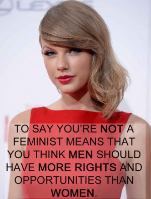 ... it around and show people what it really means to be against feminism
